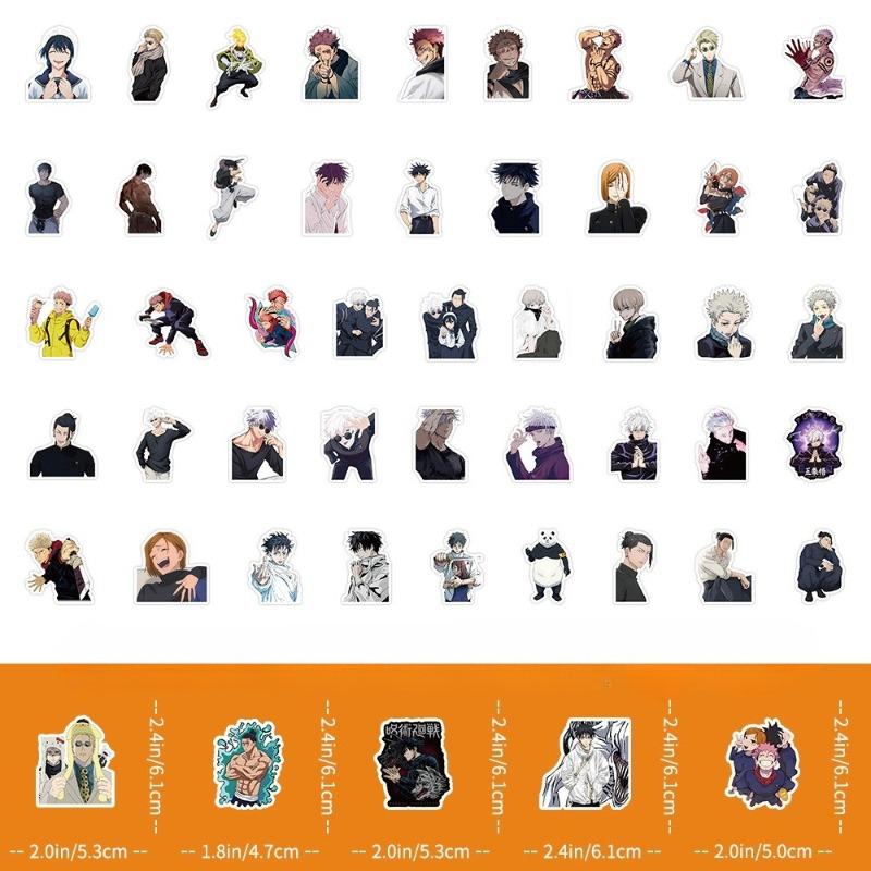 100pcs New Cartoon Jujutsu Kaisen Stickers Cute Decals Toy Stationery Guitar Phone Bicycle Laptop Luggage Car Graffiti Stickers