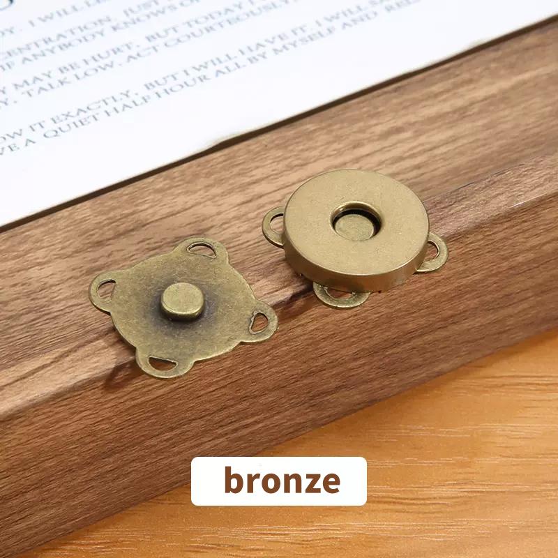 10 Sets Magnetic Snap Button Metal Plum Blossom Sew On Button Clasps Fasteners for Purses Handbag Clothes DIY Accessories