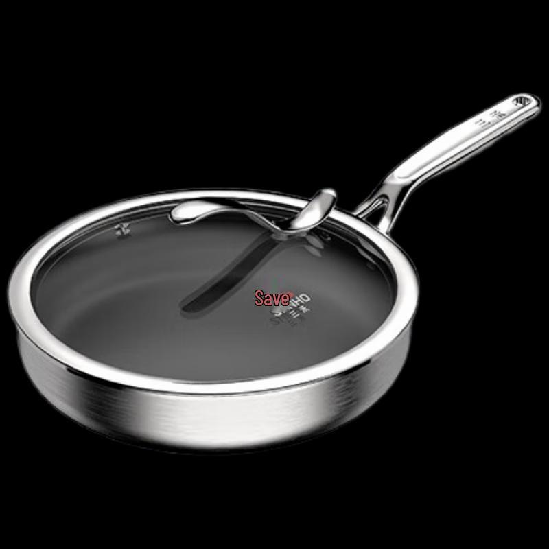 Sanhe Pure Titanium 0-Coating Non-stick Frying Pan with Lid