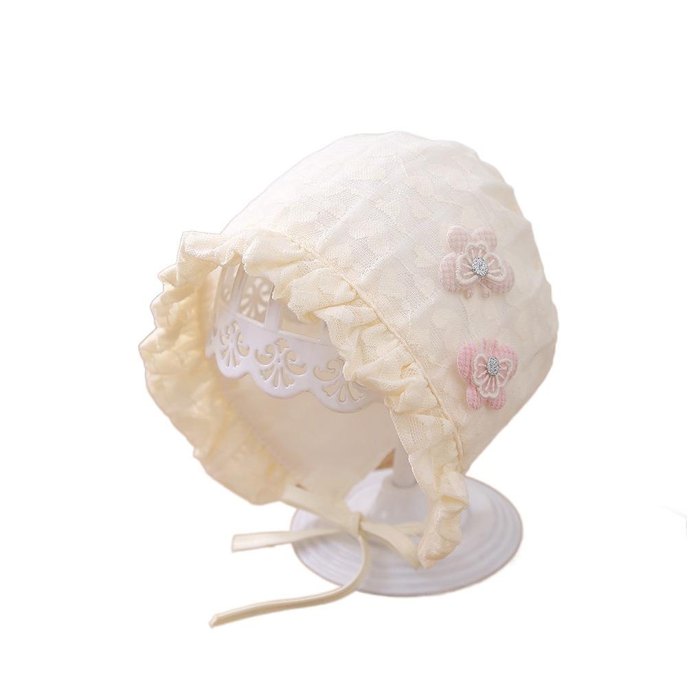 Lace Newborn Bonnets 0-12M Adjustable Sun Hat 2025 Infant Bonnet for Baby Girl