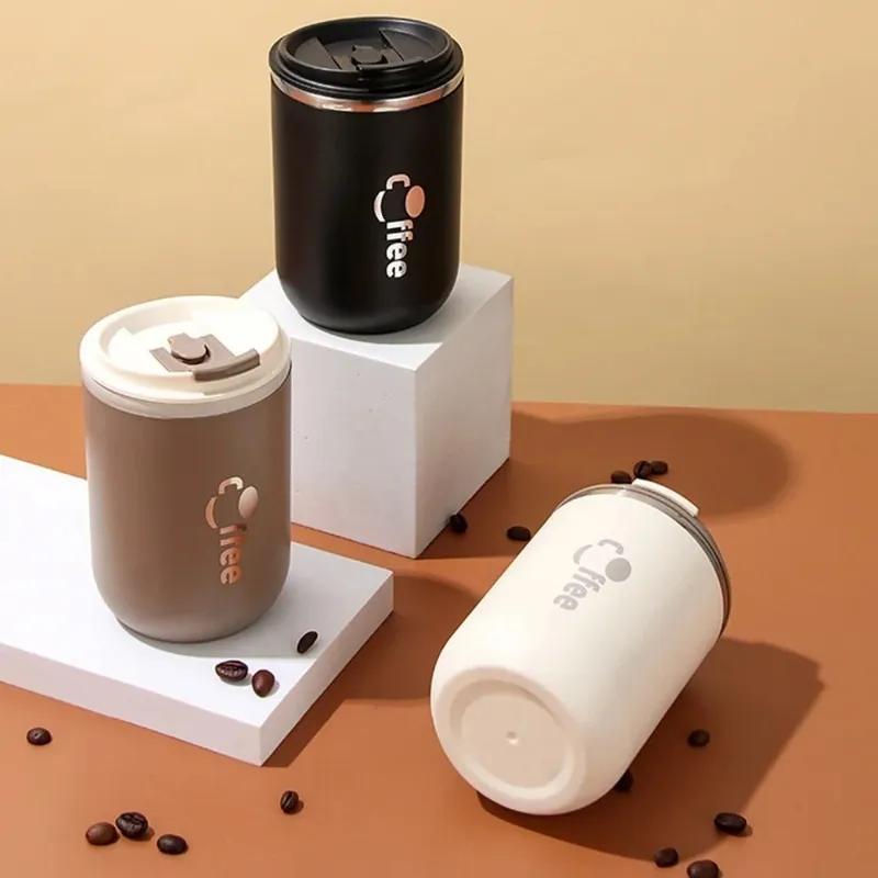 Stainless Steel Coffee Cup Thermal Mug Garrafa Termica Cafe Copo Termico Caneca Non-slip Travel Car Insulated Bottle