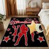 1PC Custom Name Stars Fireworks Theme Floor Mat Ideal for Living Room, Game Rooms, Office, Bedroom Floor Mat Playful Design