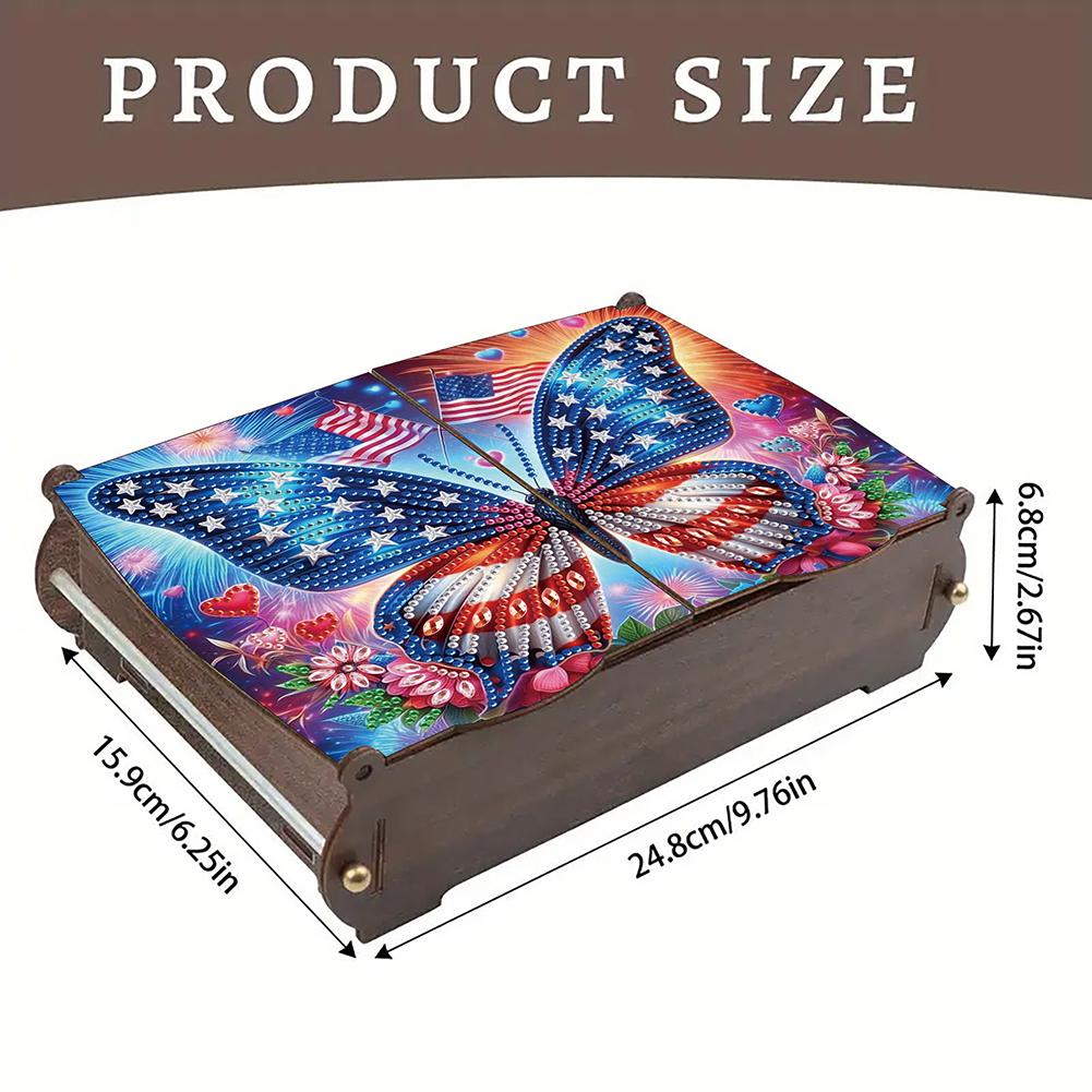 5D DIY Diamond Art Handmade Storage Box Partial Drill Crystal Mosaic Storage Container Crystal Storage Case Kit for Home Decor