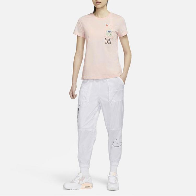 New Nike Set in Sleeve T Shirt Women's Pink DD1463-805
