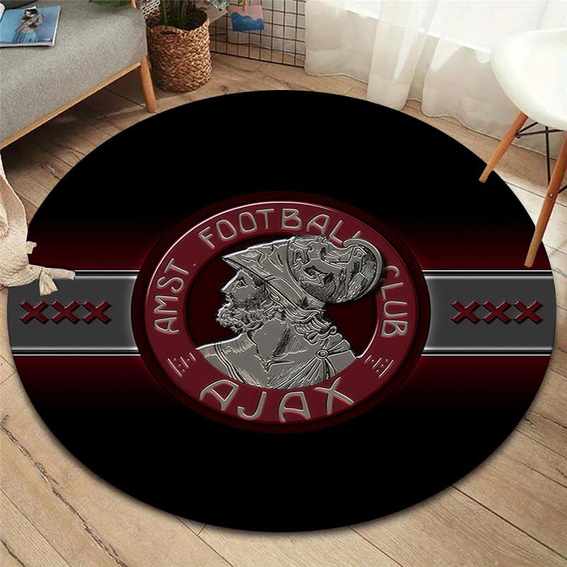 AFC Ajax Round Area Rug,Carpet Rug for Living Room Bedroom Sofa Playroom Decor,Non-slip Floor Mat