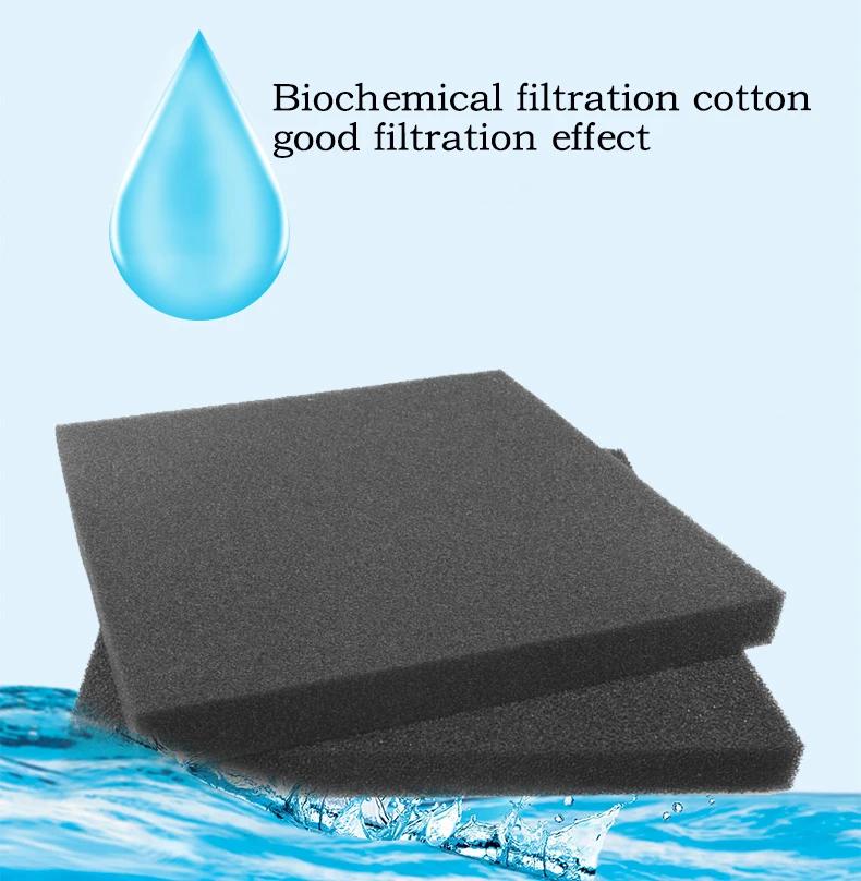 Aquarienzubehör Biochemischer Baumwollfilter Praktischer Schaumstoff-Schwammfilter für Aquarien und Teiche Schwarz Verschiedene Größen 15 25 35 50PPI