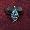 Abalone Shell Gemstone Pendant Gemstone : 925 Sterling Silver Handmade Jewelry Pendant