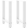 VidaXL Dining Table Legs White 2 Pieces 60 X (72-73) Cm Steel 4013305