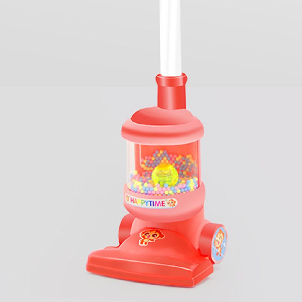 Artificial Vacuum Cleaner Toy Stimulation Realistic Household Pretend Vacuum Cleaning Toy for Children Orange