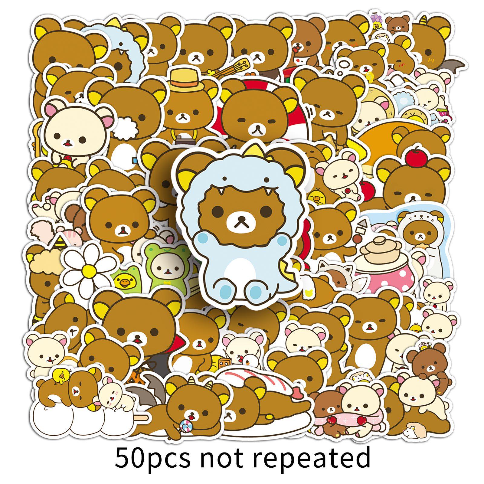 Rilakkuma Relax Bear DIY Journal Suitcase Stickers - 50 Sheets