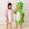 Soft Kids Bath Towel Cartoon Boy Cloak Towel Infant Ponchos Girls Hooded Bathrobe  Sleepwear