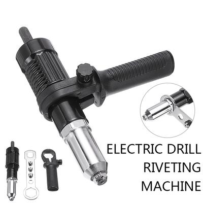 Pistola Elettrica per Dadi Rivettati Utensile per Rivettare Adattatore per Trapano Rivettatore a Batteria Strumento per Inserire Dadi Rivettati Multifunzione Chiodatrice Rivettatrice Automatica