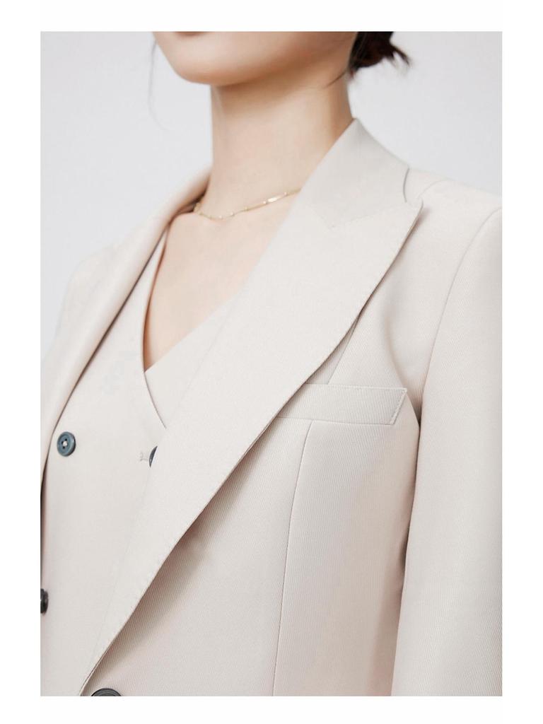 Exclusive Brand Spring-Autumn Slimming Lawyer Suit: Three-Piece Vest & Straight-Leg Pants Set