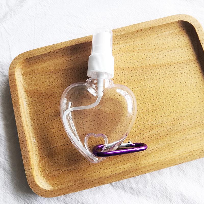 50ml Heart-shaped Hook Bottle for Hand Sanitizer, Gel, Lotion, or Alcohol Spray