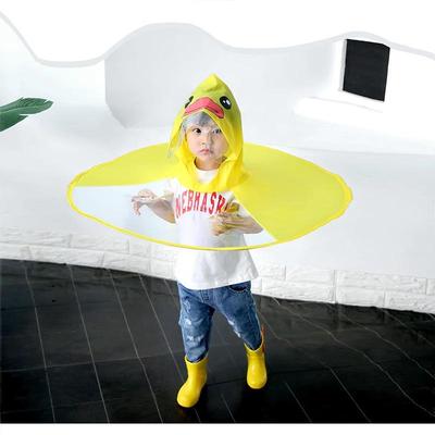 Size L Kids' Raincoat for 8-Year-Olds, Unisex, with Backpack Space, School Use, Rainproof Poncho.