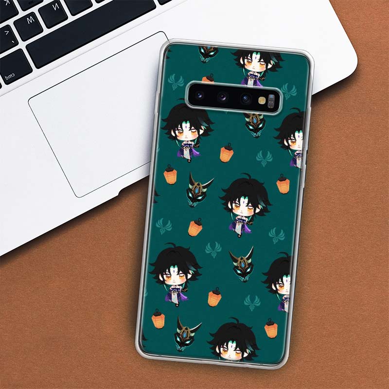 Genshin Impact Art Background Phone Case For Samsung Galaxy S10 Plus S20 FE S21 S22 Ultra S10E S9 S8 + S6 S7 Edge Lite Shell Coq