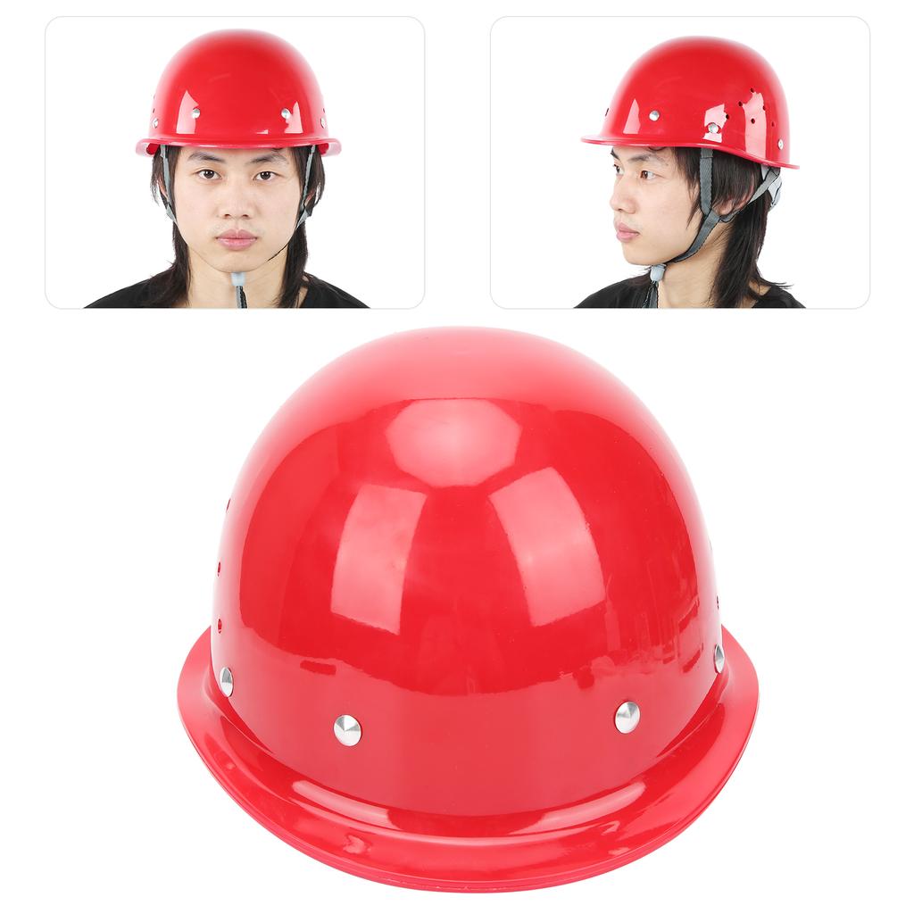 Protective Helmet Hard Cap Industrial Dome Safety Hat Breathable for HighAltitude Operation Red