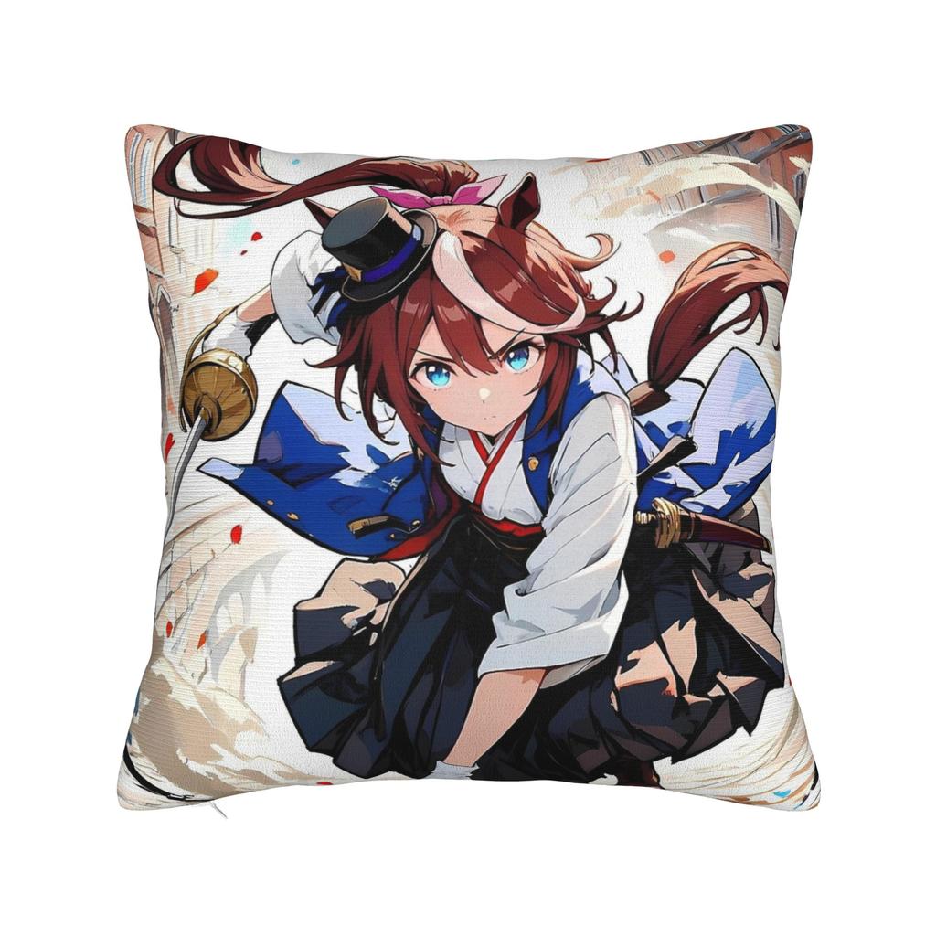 Fierce Tokai Teio Uma Musume Pillow Cover  Print Cushion Cover Cute Funny Pillow Case For Wedding Party Home Decor