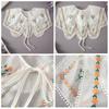 Countryside Style Embroidered Floral Fake Collar Embroidery Doll Lapel  Scarf Accessories