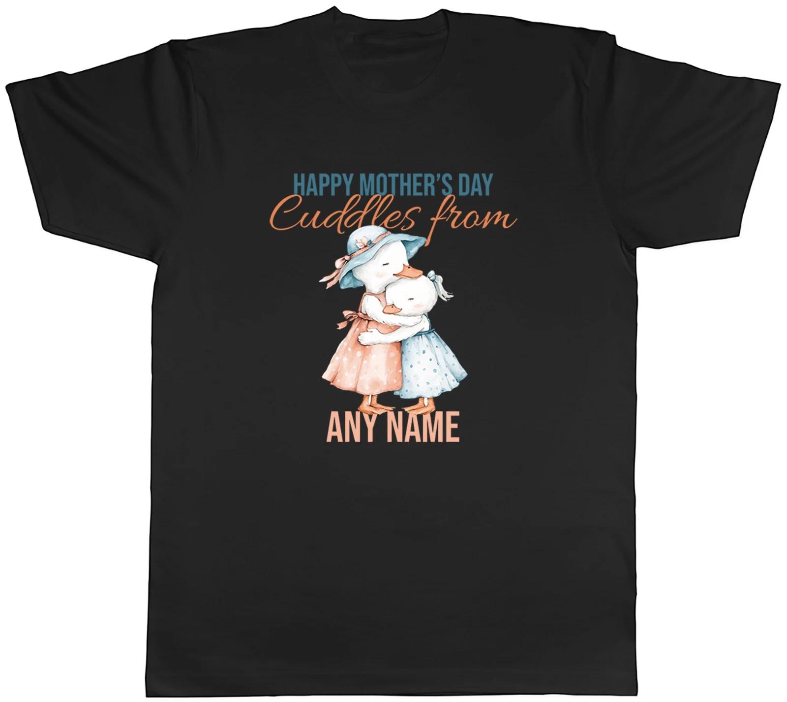 Personalised Happy Mother s Day Daughter Cuddles Mens T-Shirt Tee Gift Top M