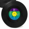 2pcs ABS Vinyl Record Coasters Black Music Disk Coasters Record Coasters  for Housewarming Gift