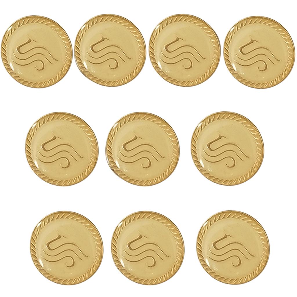 Airport Uniform Buttons Rustproof Metal Buttons Fasteners Airline Crew Buttons for Airline and Ground Crew