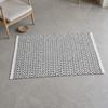 50x70cm Handwoven Cotton Doormat, Coastal Striped Entrance Mat, Non-Slip Machine Washable Absorbent Floor Rug for Kitchen Bathroom Balcony Hallway
