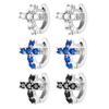 Fashion Dainty Cross Hoop Earrings for Men Boys, Hip Hop Zircon Huggies Earrings, Hypoallergenic Piercing Jewelry