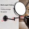 360°Rotating Double-Sided Wall Mirror - Aluminum Alloy Bathroom Makeup Mirror with 3X Magnification, Foldable & Angle-Adjustable