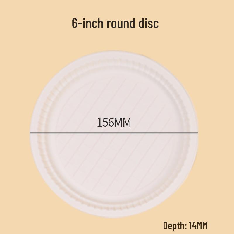 Biodegradable Thickened Starch Plastic Round Plates for Fruits, Cakes, and Desserts.