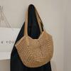 Summer Straw Bag for Women Seaside Vacation Beach Woven Bag Large Capacity Shoulder Tote Bag