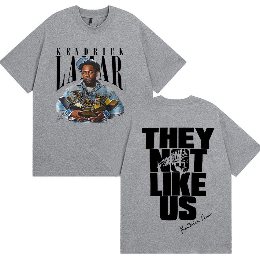 Rapper Kendrick Lamar They Not Like Us Tour Merch Trička Pánská Vintage Gotické Hip Hop Krátký Rukáv Tričko Y2k Streetwear