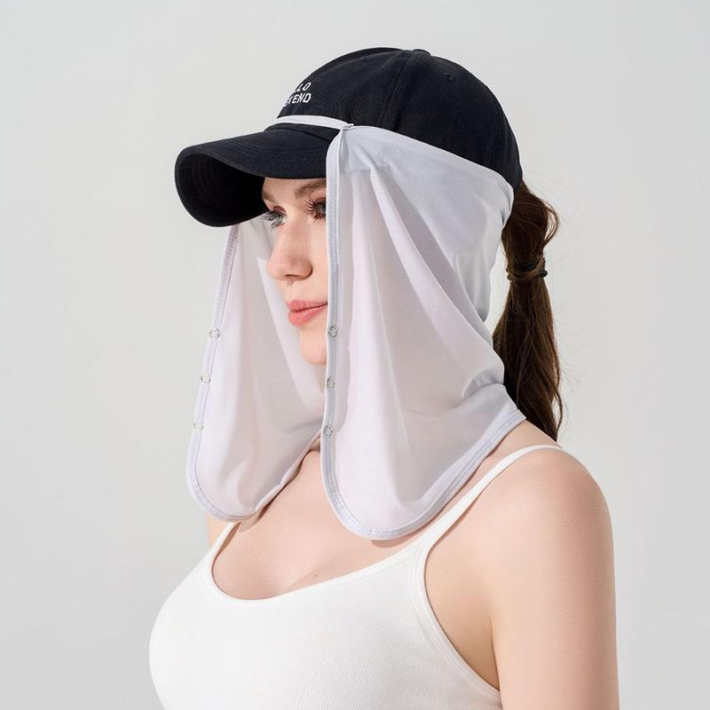 Pentru Bărbați Șapcă cu Protecție UV Mască Eșarfă de Mătase Protecție Gât pentru Exterior Voal de Protecție Solară Mască de Protecție Solară Acoperire Față Anti-UV Eșarfă pentru Față