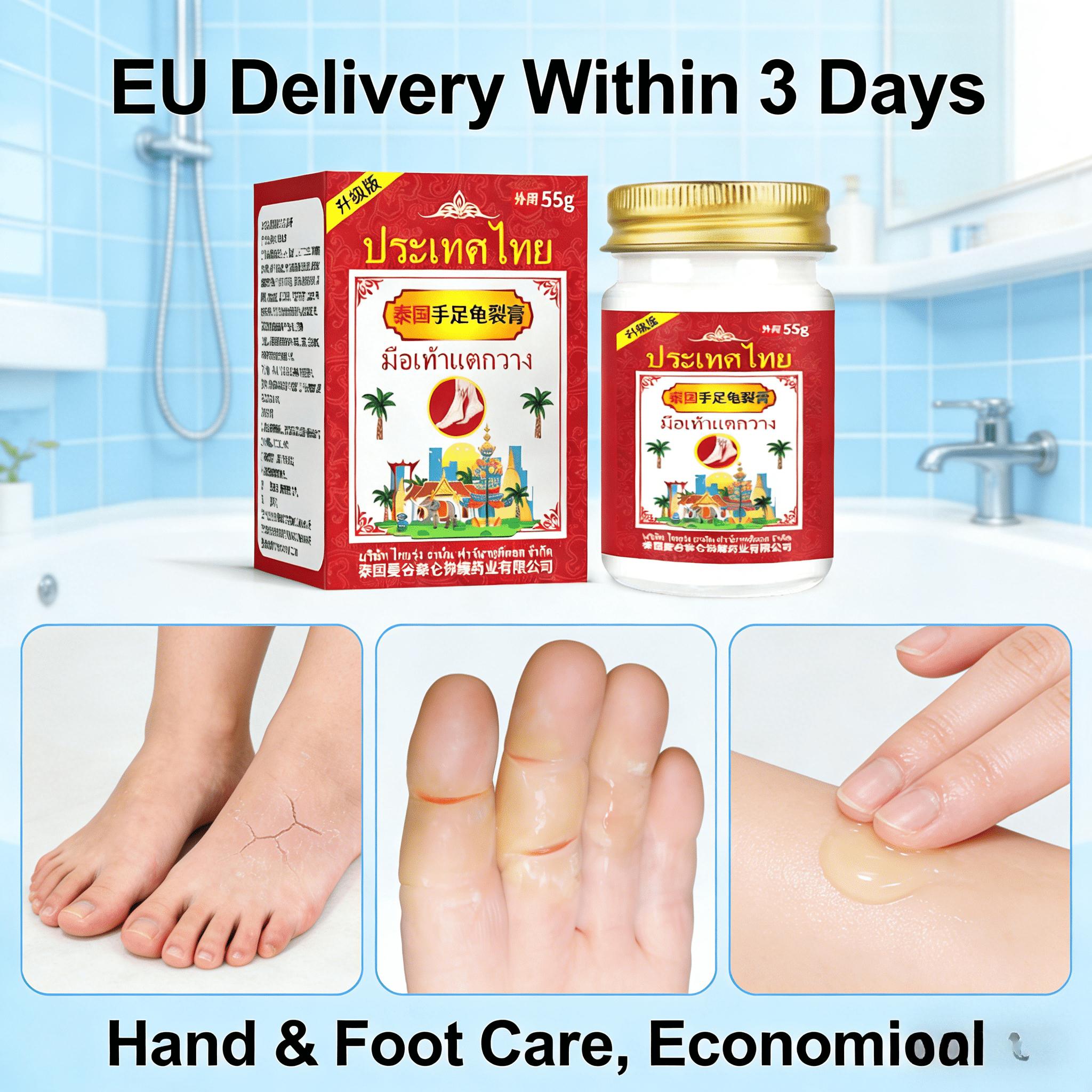 

Cracked Skin Relief Balm – Gently Repairs Rough Hands & Dry Heels with Herbal Extracts