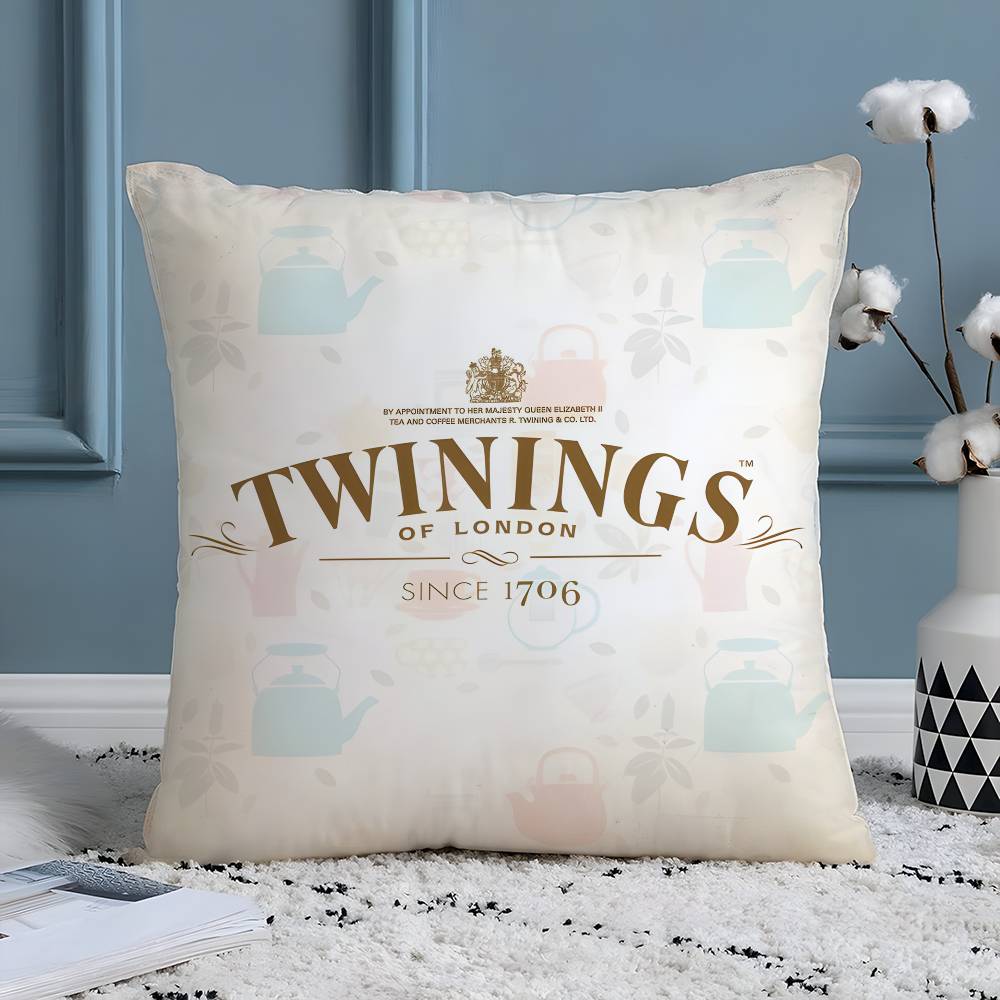 Elegant Red Twinings Pillow Case Silky Elegant Comfort Sofa Bed Invisible Zipper Beach Pillowcase