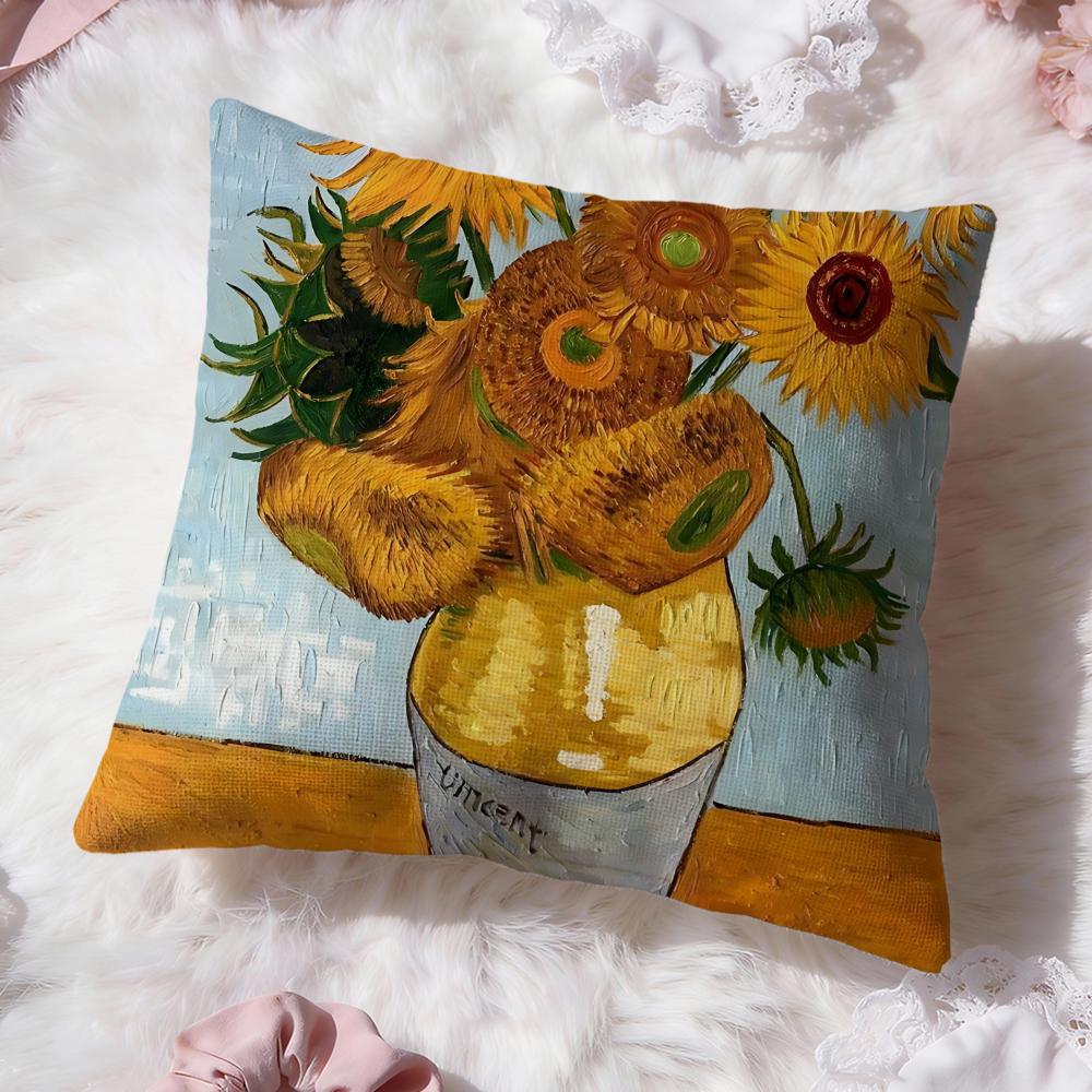Paintings VVincent van GoghS Cushion Cover Premium Comfort Reversible Pillow Cove -Two in One Design for Any Room & Car Interior