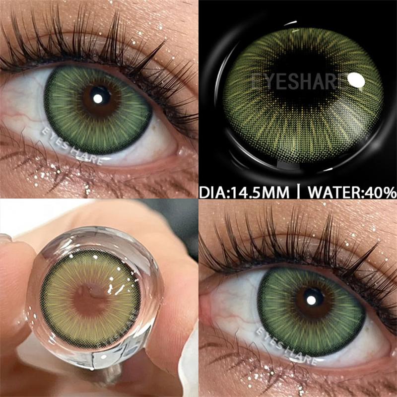 Colored Pupils for Eyes 1Pair Gray Eye Contacts Brown Color Lens Eye Blue Big Eye Lenses Green Lenses Yearly Eye Lens