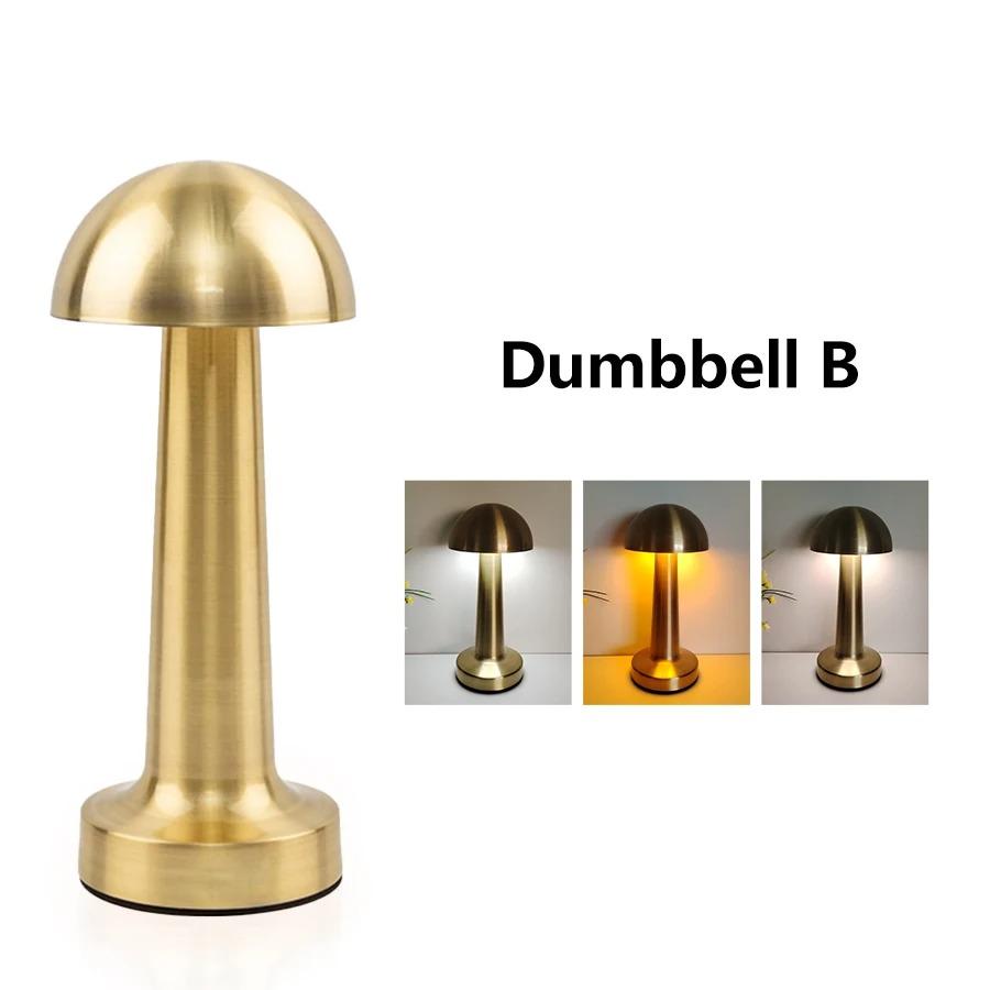 LED Touch Table Lamp Rechargeable Retro Metal Bar Desk Lights For Bedroom Restaurant Coffee Study Desktop Decor Lighting