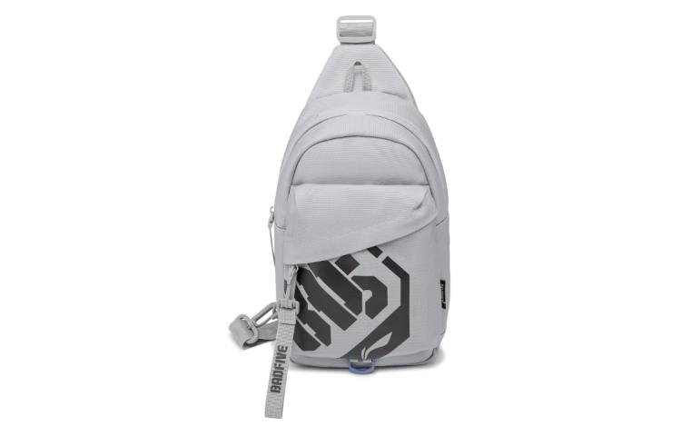 Li Ning Polyester Sling Bag Regular Unisex Mist Gray ABDU095-2