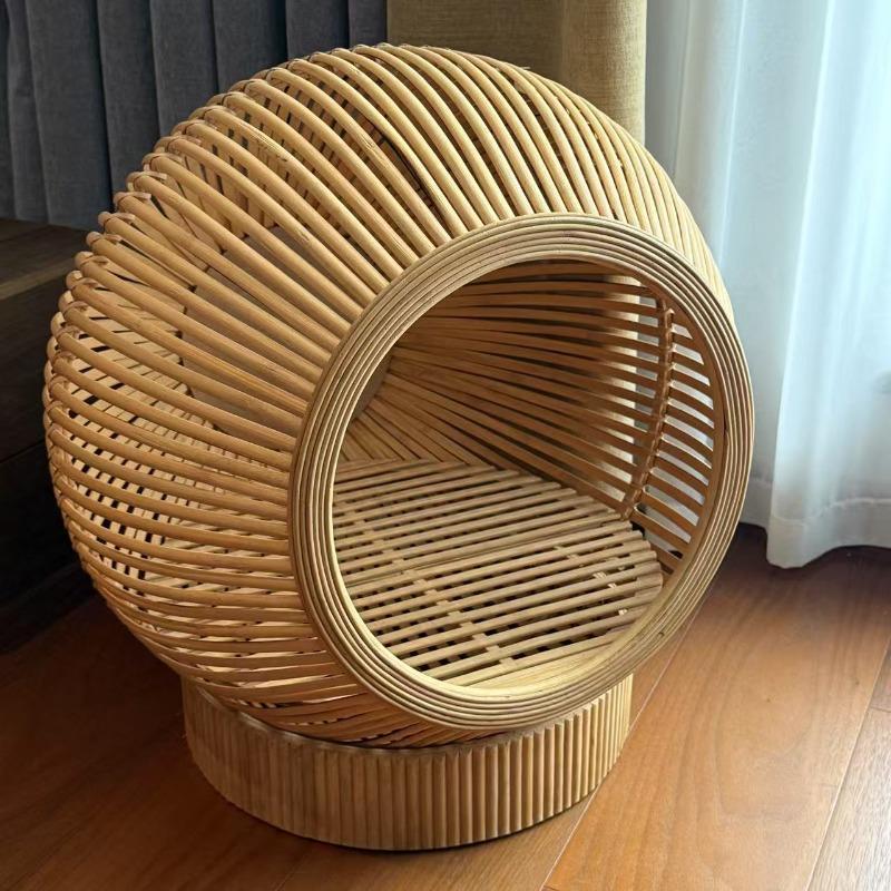 Cat's Nest Villa Nest Rattan Bamboo Four Seasons Universal Living Room Home Log Cat Bed