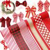 1PC Wrapping Ribbon Linen Material DIY Materials Easy To Style Gift Wrapping Exquisite Christmas Decorations Bow Making 6.3cmx4.5m