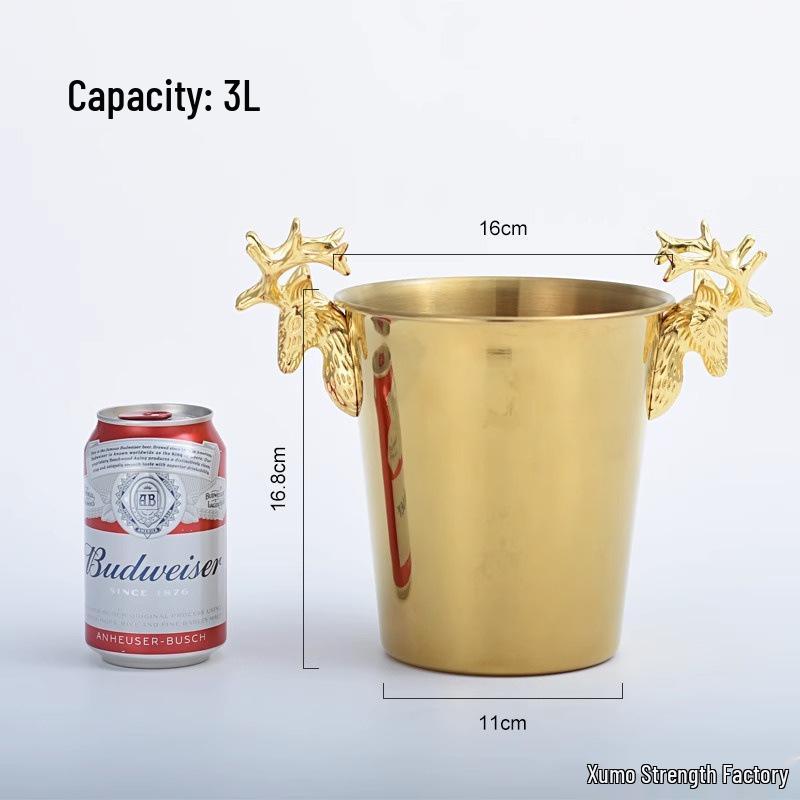 Stainless Steel Ice Bucket for Bar - Champagne & Beer Cooler