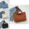 Trendy Simple Tote Bag With Spacious Interior And Soft Structure Ideal For Everyday Commuting In Black White Blue Brown