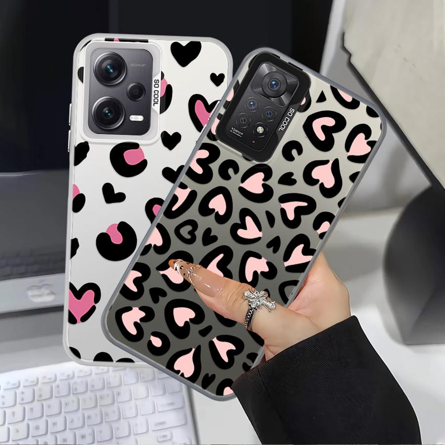 Cartoon Love Leopard Pattern Case for Xiaomi Mi 13T 11 Lite 12T Pro Back Phone Cover