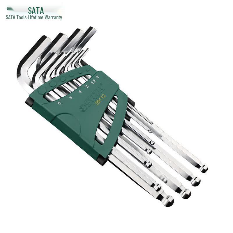 SATA 10-Piece Extra-Long Ball-End Hex Key Set