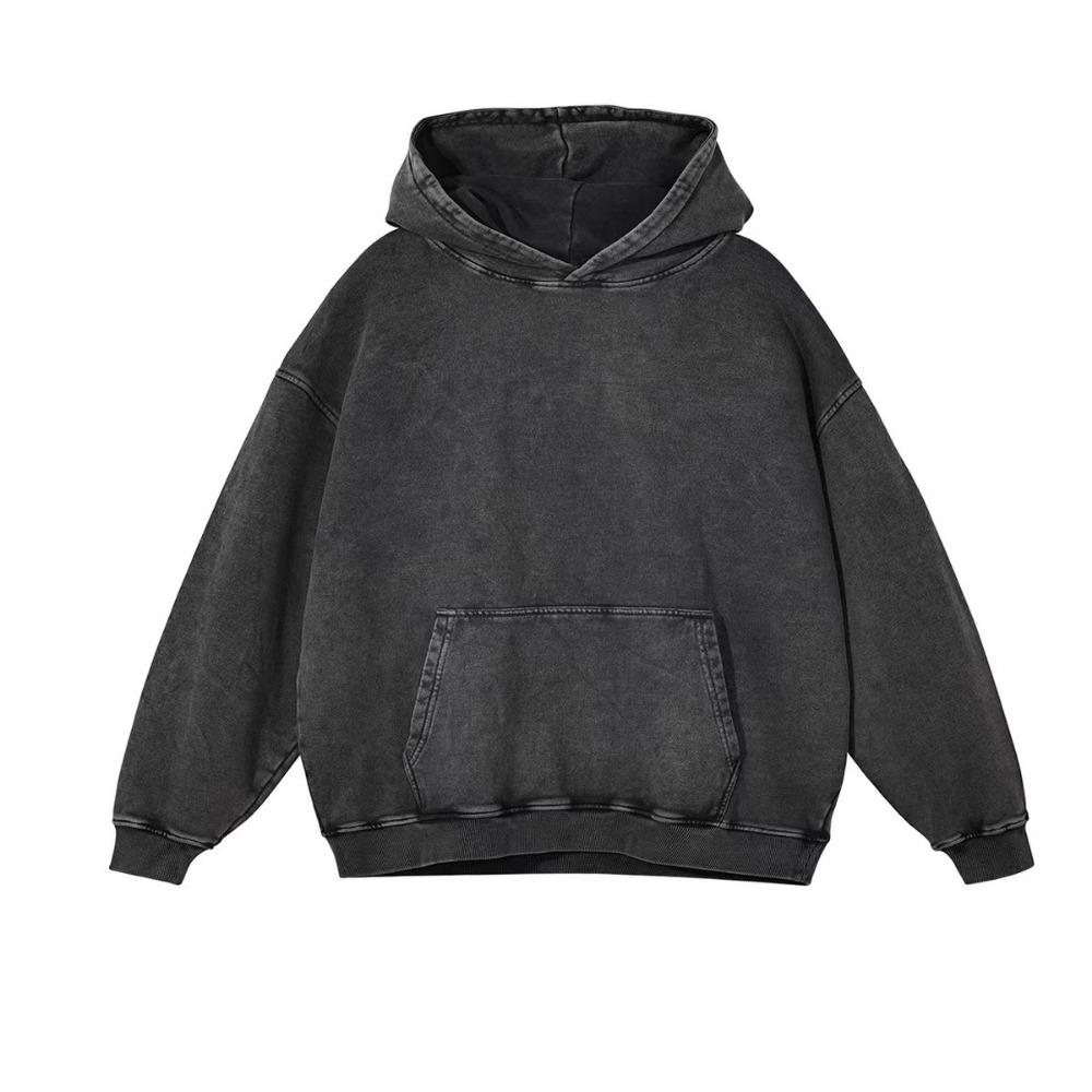 Acid Wash Bavlna Mikiny Old School Vintage Streetwear Mikiny s kapucí Muži Ženy Hip Hop Oblečení