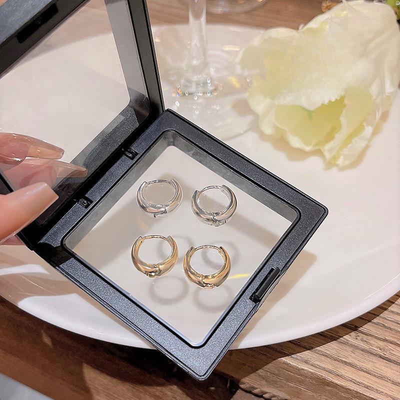 S925 Silver U-Shaped Trendy European-American Earrings with High-End Design