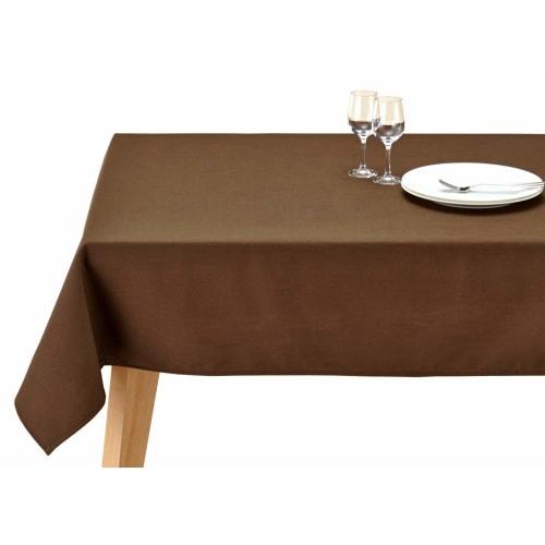 Blooming Nakanishi Delicious Color Tablecloth (Coffee (Dark Brown) / 130 X 170 Cm), 4-Person Capacity, Water-Repellent, Rectangular, Solid Color, Mach