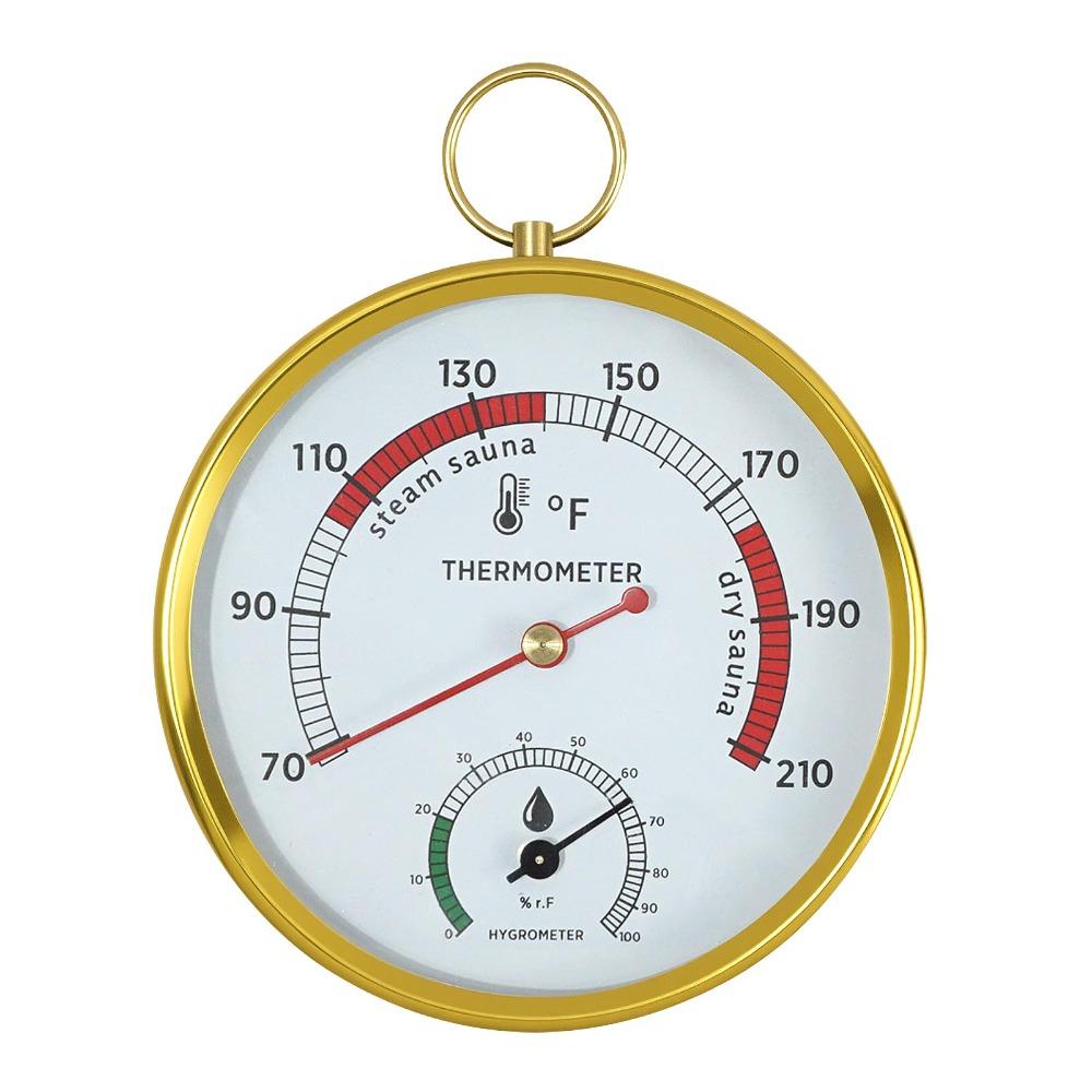 2 in 1 Sauna Thermometer Hygrometer Hanging Design Dual Reading Temperature Monitor High Temperature Resistance Portable