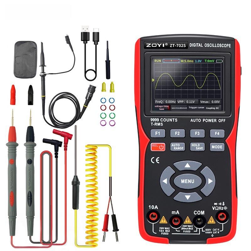 ZOYI ZT702S Handheld Color Screen Digital Oscilloscope Multimeter - Multifunction Auto Repair Anti-Burn Instrument
